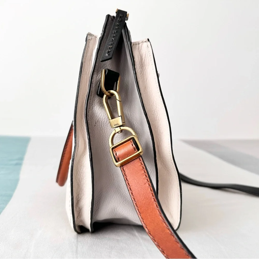 FOSSIL Ryder Leather Satchel in Neutral - Picture 6 of 14